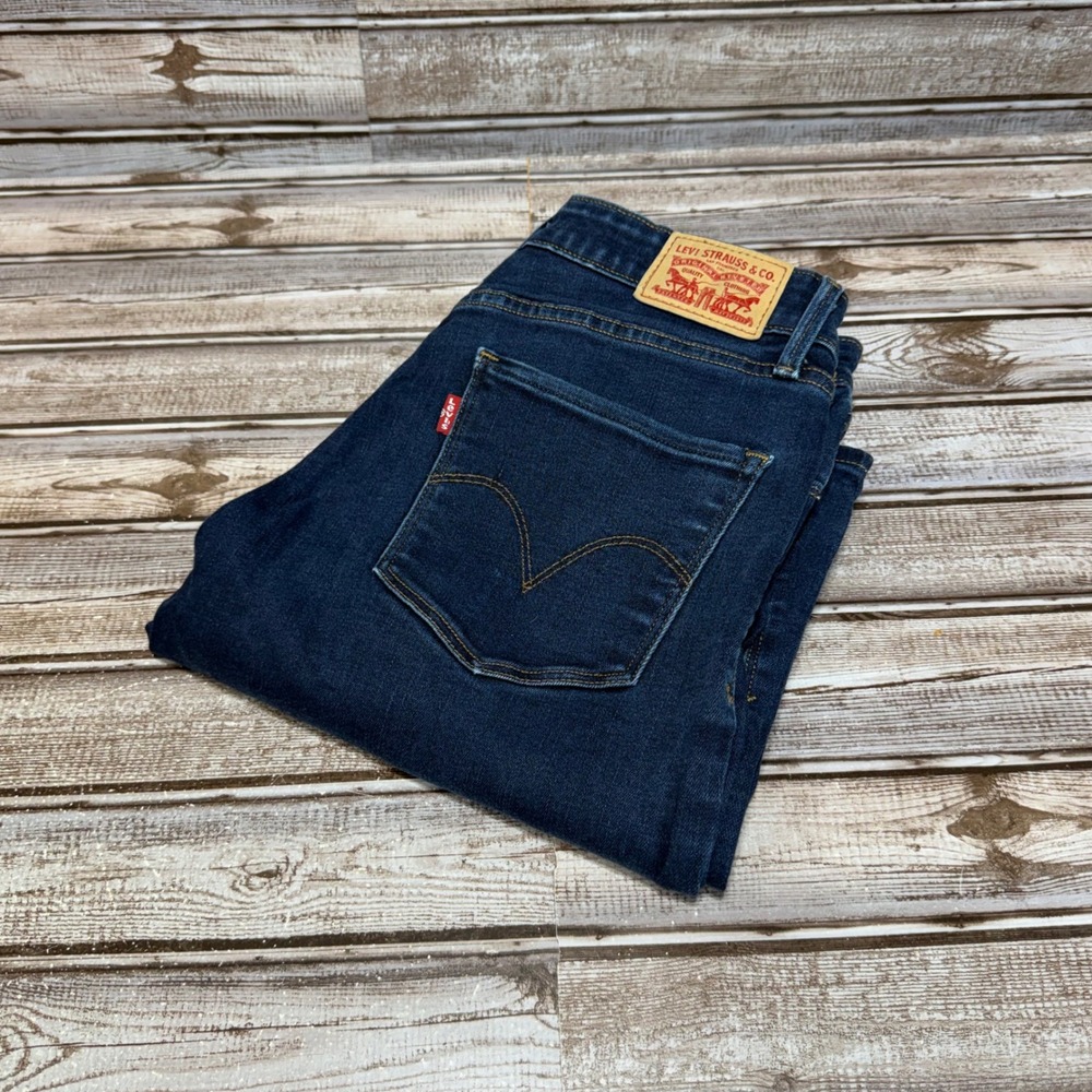 Levi Strauss & Co Mid Rise Skinny Women 8 Dark Wash Denim Jeans